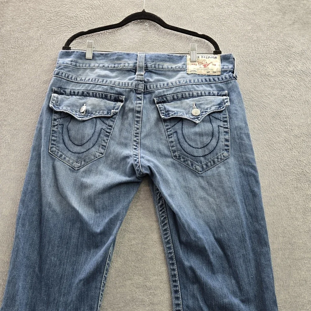 True‎ Religion Men Jeans 36 Blue Denim Ricky Relaxed Straight 32